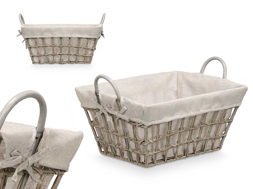 Cesto rectangular gris - Organiza tu espacio con estilo y elegancia