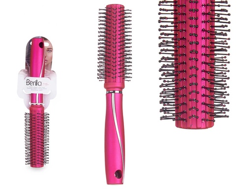 Ceñido Cepillo para Cabello Rizo Fucsia Siliconado: Brillo y Suavidad