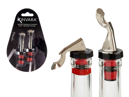 Cierrabotellas de metal y silicona, perfectos para vinos frescos