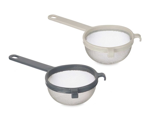 Colador plástico metálico de 10 cm surtido: resistencia y estilo