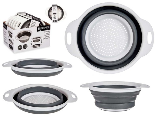 Colador redondo con asas plegables, ideal para tu cocina compacta