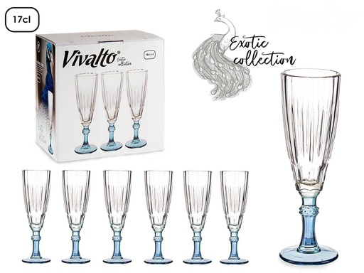 Copa cava color azul 170ml: Elegancia y estilo para tus celebraciones