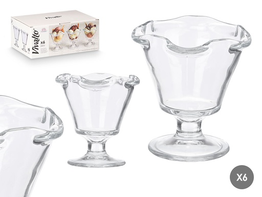 Copa helado ondas 240 ml: Elegancia y frescura para tus postres