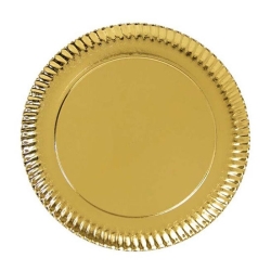 Plato Cartón Oro 25cm