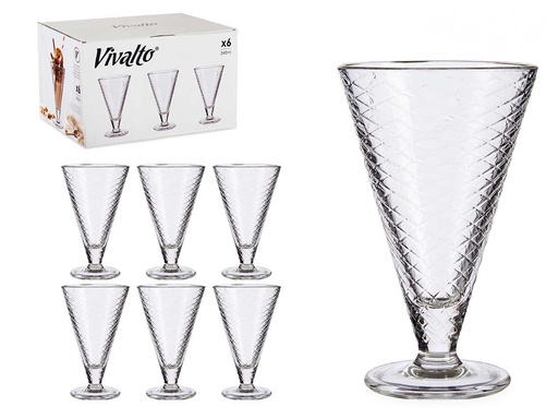 Copa helado vidrio alta 340 ml - Elegancia y frescura en tus postres