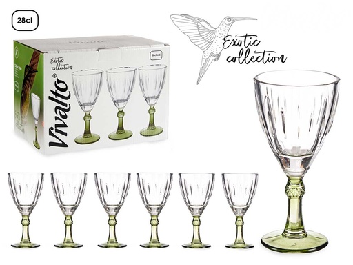 Copa vino color verde 275ml: Elegancia y frescura en cada sorbo
