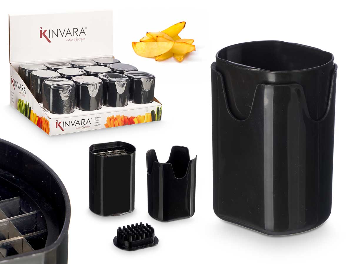 Cortador de Patatas Negro: Corta Rápido y Perfecto para Freír