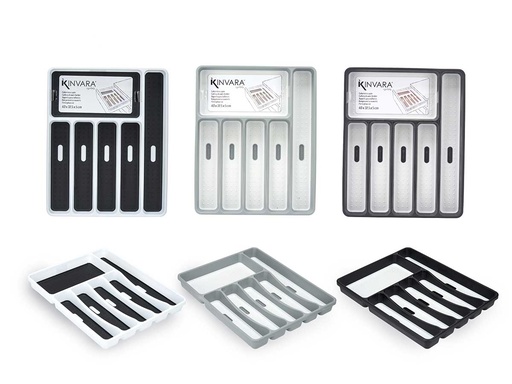 Cubertero 6 huecos surtido en 3 colores para organizar tu mesa