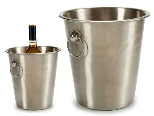 Cubitera de acero grande mate con asas: elegancia y funcionalidad
