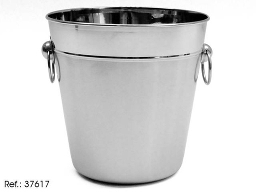 Cubitera de acero pequeña mate con asas: diseño elegante y práctico