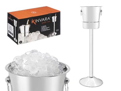 Cubiteras de acero con soporte, ideales para bebidas frías