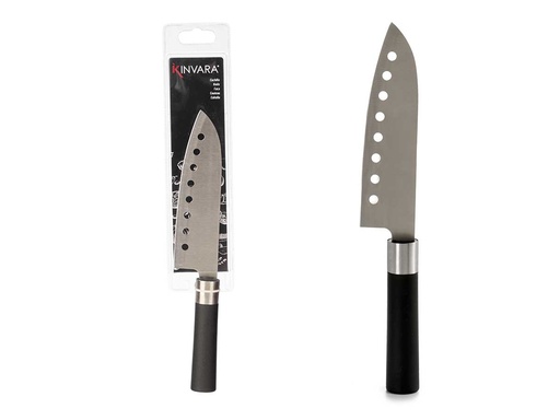 Cuchillo agujeros acero de alta calidad con elegante mango negro