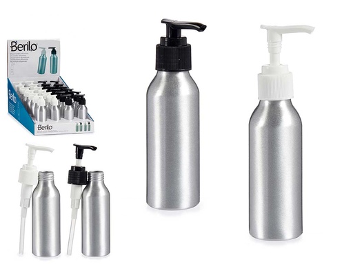 Dispensador aluminio 100ml surtido en 2 colores, ideal para viajes