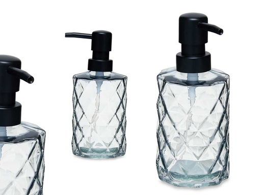 Dispensador de Jabón Negro Diamante 360 ml: Elegancia y Funcionalidad