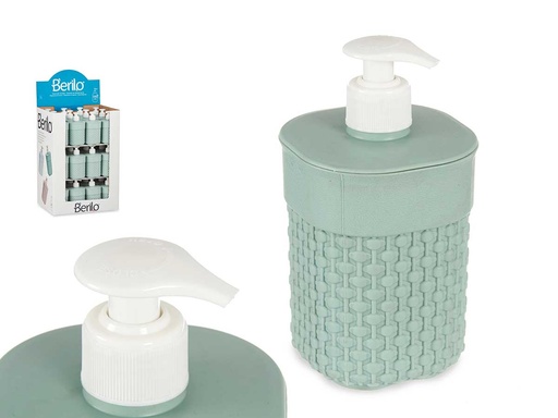 Dosificador plástico baño 580ml en verde menta, elegante y funcional