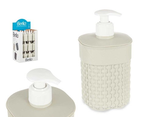 Dosificador plástico para baño 580ml color beige, ideal y práctico