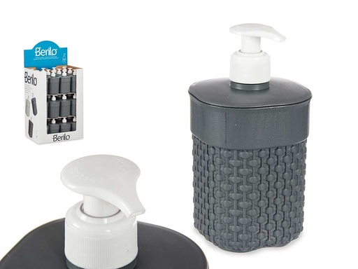 Dosificador plástico para baño, elegante y práctico en antracita