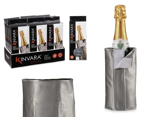 Enfriador botella champán gris: elegancia y frescura garantizada