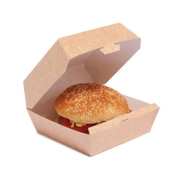 Envase Hamburguesa Pequeña Cartón Kraft
