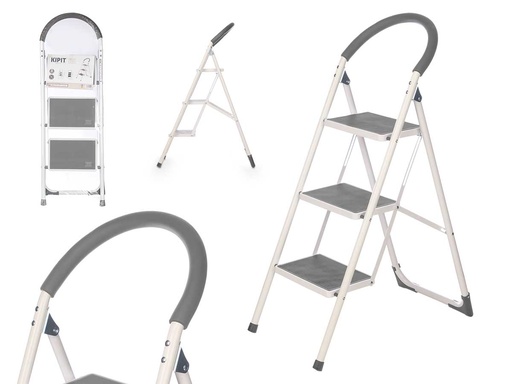Escalera metal 3 escalones gris: Seguridad y estilo en tu hogar