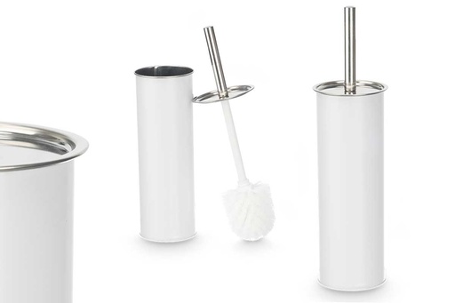 Escobillero acero blanco: Elegancia y limpieza en tu baño