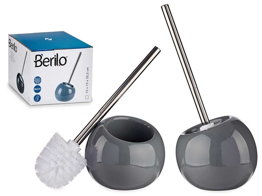 Escobillero cerámica inclinado gris: Elegancia y funcionalidad en baño