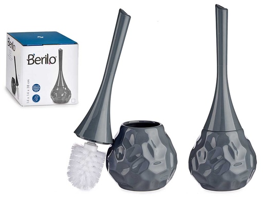 Escobillero cerámica moderna en gris: elegancia y funcionalidad