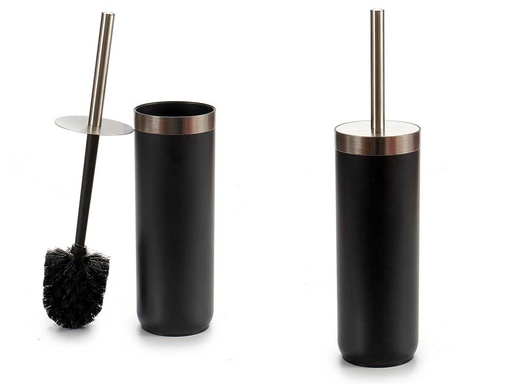 Escobillero plateado negro: elegancia y modernidad para tu baño