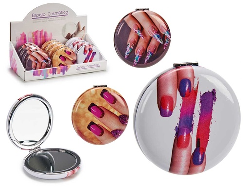 Espejo aumento plegable redondo S3: Ideal para manicura perfecta