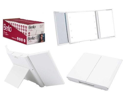 Espejo bolsillo ABS con LED: Versatilidad 1x, 2x y 3x para ti