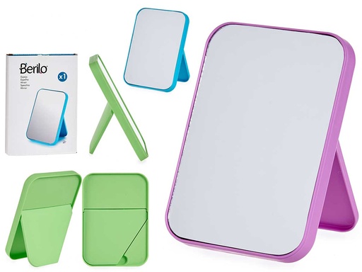 Espejo plástico grande surtido en 3 colores, ideal para decorar