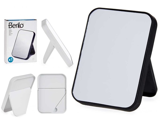 Espejo plástico pequeño surtido en 2 colores, ideal para tu espacio