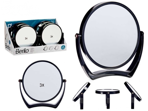 Espejo plástico redondo negro: elegancia y estilo en tu hogar