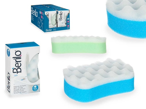 Esponja exfoliante doble capa surtida en 2 colores para tu piel