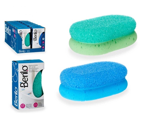 Esponja masajeante doble capa surtida en 2 colores para tu bienestar
