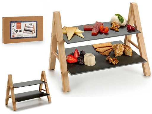 Estante pizarra 2 pisos rectangular: organiza y decora con estilo