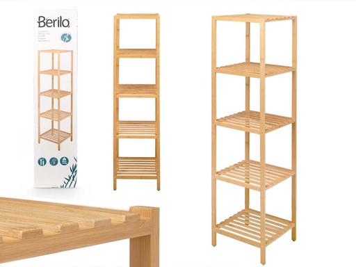 Estantería bambú 5 estantes: elegancia y funcionalidad en tu hogar