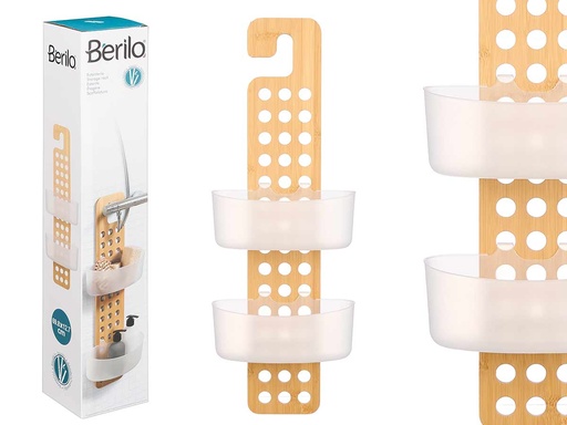 Estantería doble de bambú para colgar: estilo y funcionalidad juntos