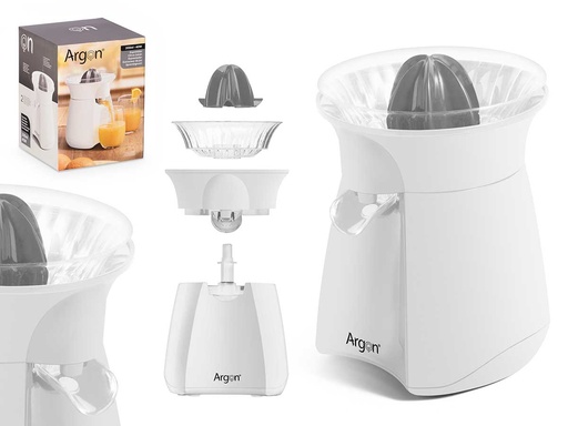 Exprimidor cónico blanco y gris 40W: potentes y frescos jugos cada día