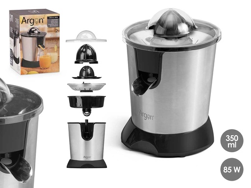 Exprimidor de acero negro 85W: potencia y estilo en tu cocina