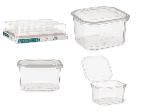 Fiambrera Plástico Rectangular 750ml: Ideal y Duradera para Comida