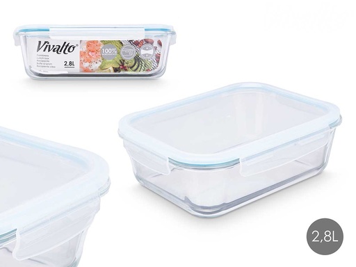 Fiambrera hermética de borosilicato, ideal para conservar alimentos