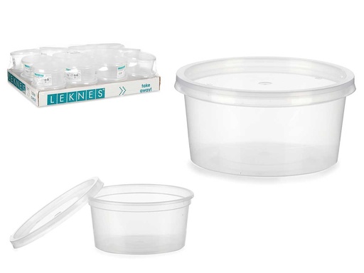 Fiambrera plástica redonda 500ml: ideal para tus comidas saludables