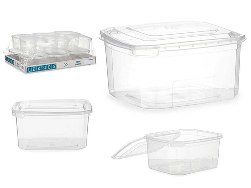 Fiambrera plástico rectangular 1000ml: Práctica y ligera para llevar