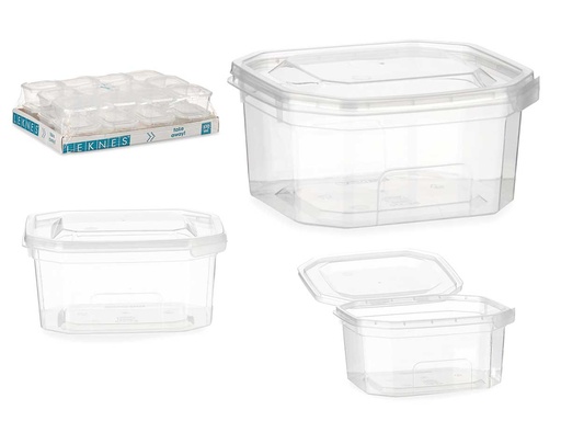 Fiambrera plástico rectangular 370ml: Ideal para llevar tus comidas