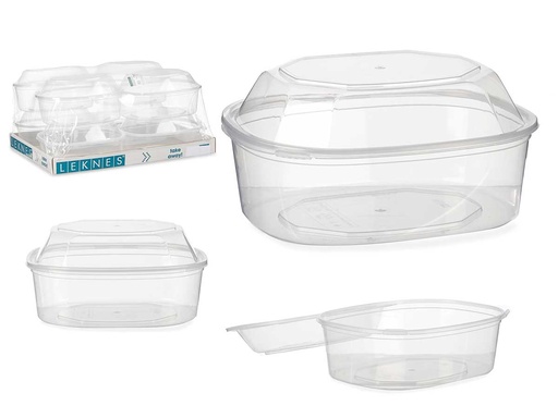 Fiambrera plástico rectangular de 1500ml: práctica y versátil