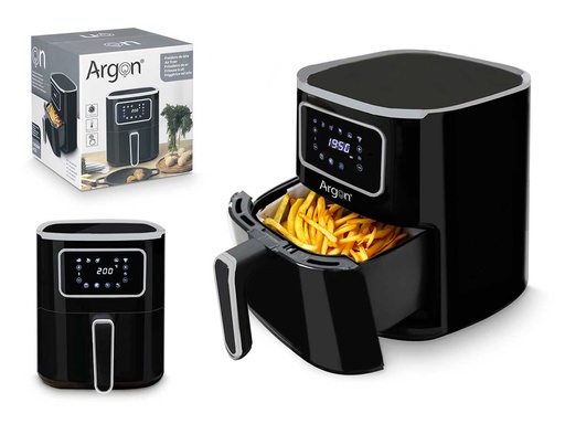 Freidora aire negra digital 4,5L 1450W: Saludable y rápida cocina