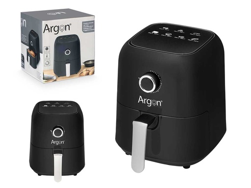 Freidora de aire negra 2,3L 1000W: salud y sabor en tu cocina
