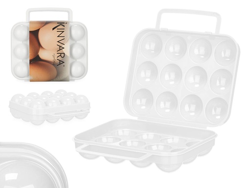 Huevera Asa 12 Cavidades Blanca: Práctica y Elegante para tus Huevos