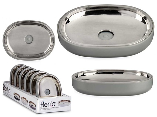 Jabonera plateada gris elegante: estilo y funcionalidad para tu baño